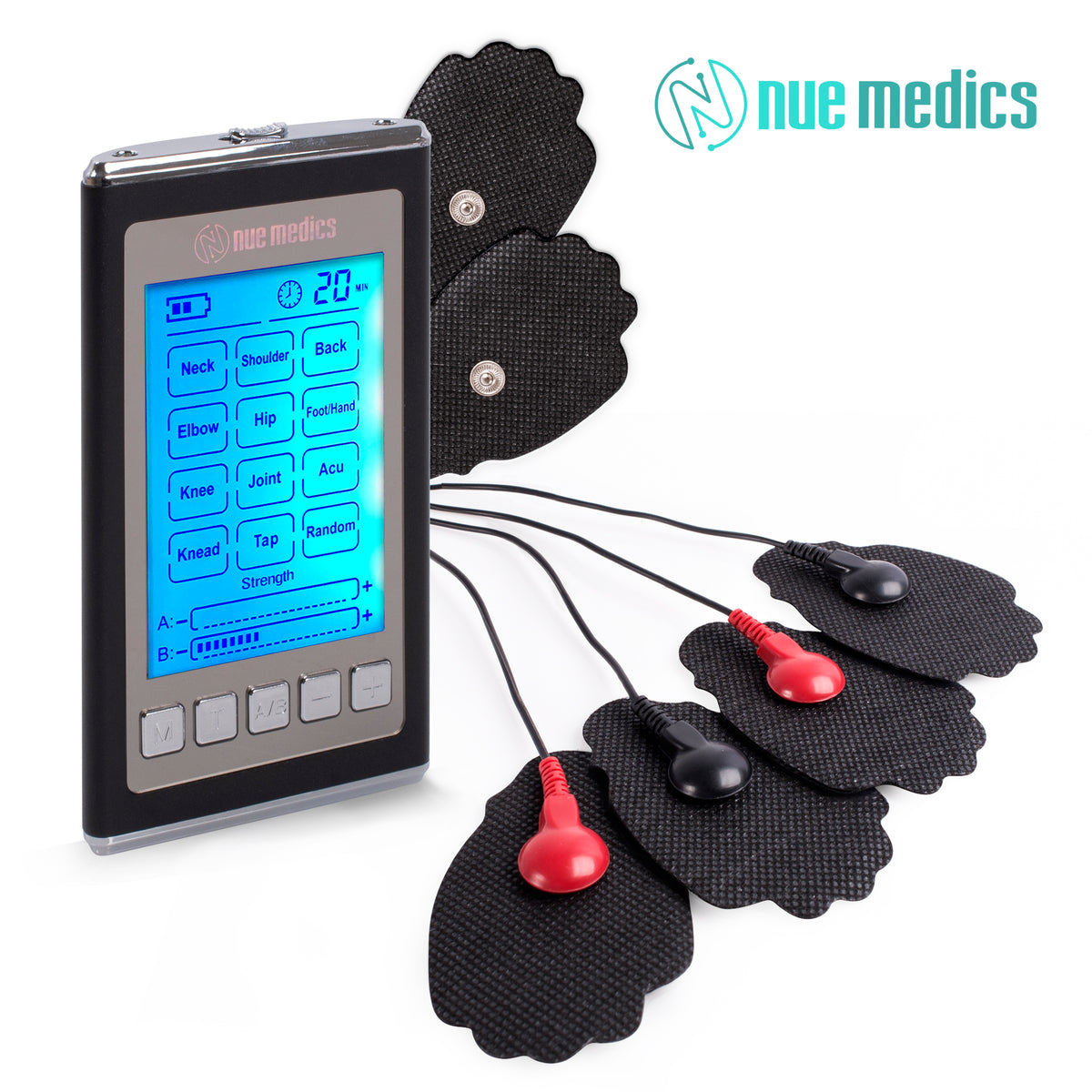 Nue Medics SM9089 TENS24 Tens Unit Machine Pulse Massager Black