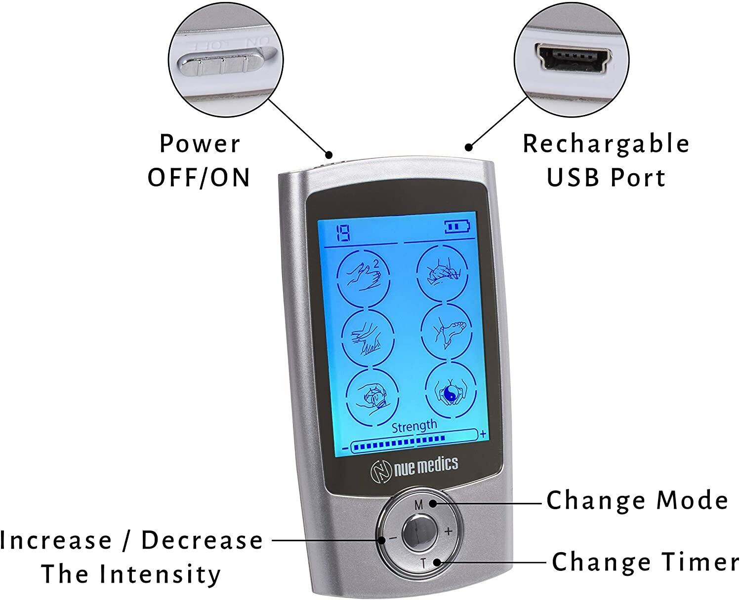 New Version 24 Modes PRO24AB iSelfCare® TENS unit & Muscle Stimulator