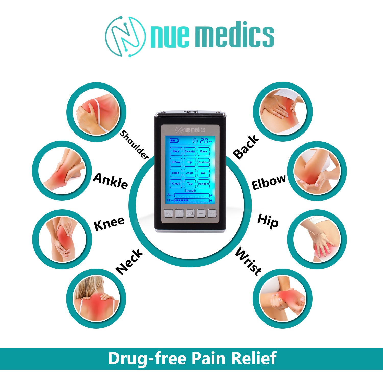 Tizlo Lull Rechargeable Portable Hand Held Deep Tissue Massager – NueMedics  Tens Units