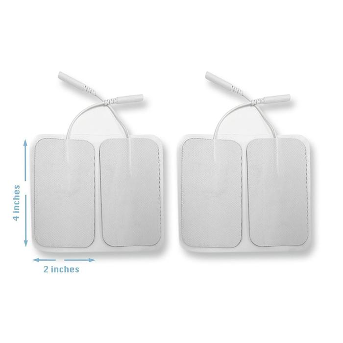 Large Tens Unit Patches Electrode Pads for TENS Unit EMS Machine Device Massager 4 Pieces Premium Quality Self Adhesive 4