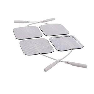 10 PAIRS Electrode Pads for TENS Unit EMS Machine Device Massager 4 Pieces Premium Quality Self Adhesive Square 2" x 2" [FITS ON NUEMEDICS FLEX MODEL]