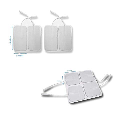 Tens Unit Patches Pads Electrodes 4 Pieces Large 2 x 4 inches 4