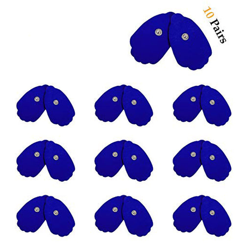 Tens Unit Pads [FDA 510(k) Cleared] 20 Pieces Medical Grade Blue Extra Thick Electrodes
